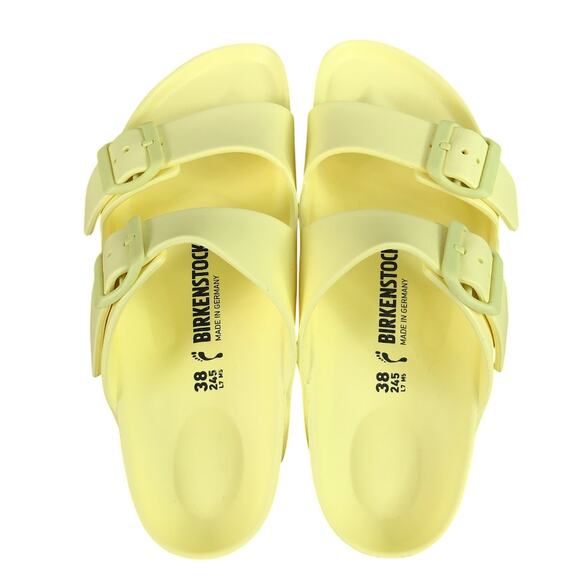 BIRKENSTOCK Arizona Slip On Sandal W 7/M 5 Yellow Light Everyday Made in Germany - Picture 5 of 12